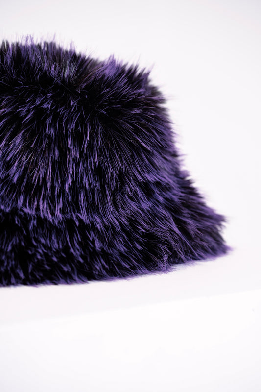 VIOLET | FOX FUR BUCKET HAT